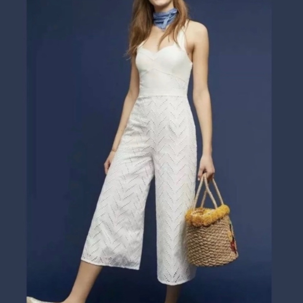 Anthropologie Eyelet Jumpsuit ett•twa - Picture 1 of 7